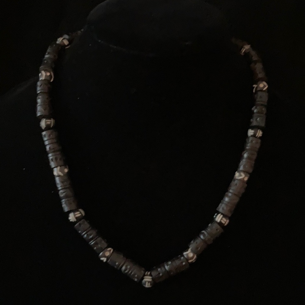 Bone & wood necklace